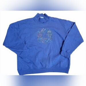 2/$20 Northern Reflections Wreath Print Sweater